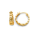 14K Yellow Gold CZ Huggies Earring