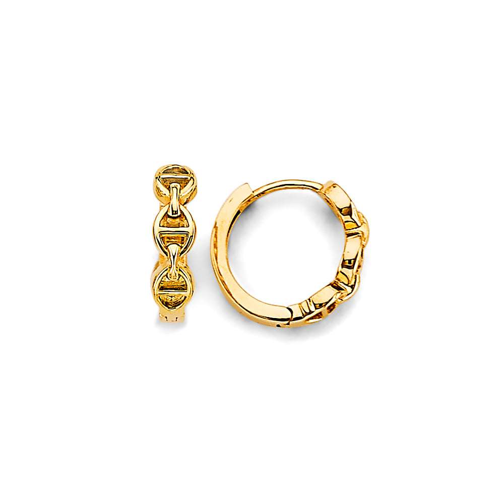 14K Yellow Gold Huggies Earring