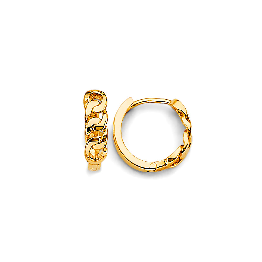 14K Yellow Gold Huggies Earring