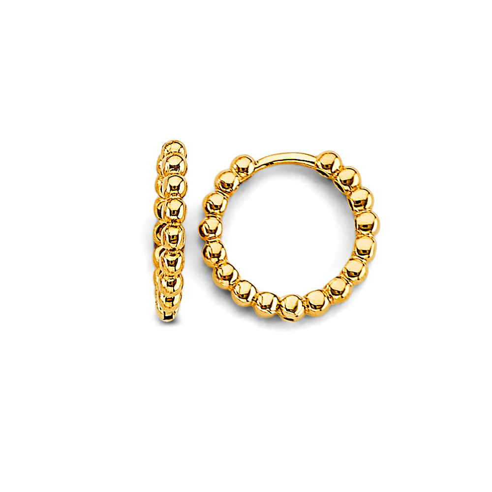 14K Yellow Gold Huggies Earring