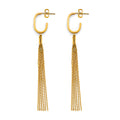 14K Yellow Gold Hanging Chain Earring