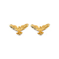 14K Yellow Gold Eagle Push Back Earring