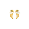 14K Yellow Gold Wing Push Back Earring