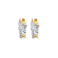 14K Two Tone Gold St. Jude Push Back Earring