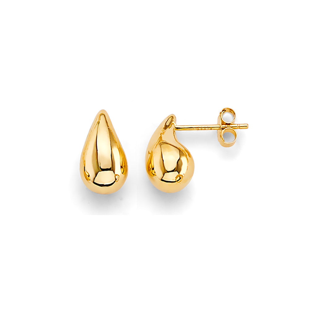 14K Yellow Gold Water Drop Earring
