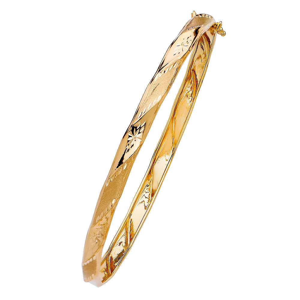 14K Yellow Gold Flexible Bangle