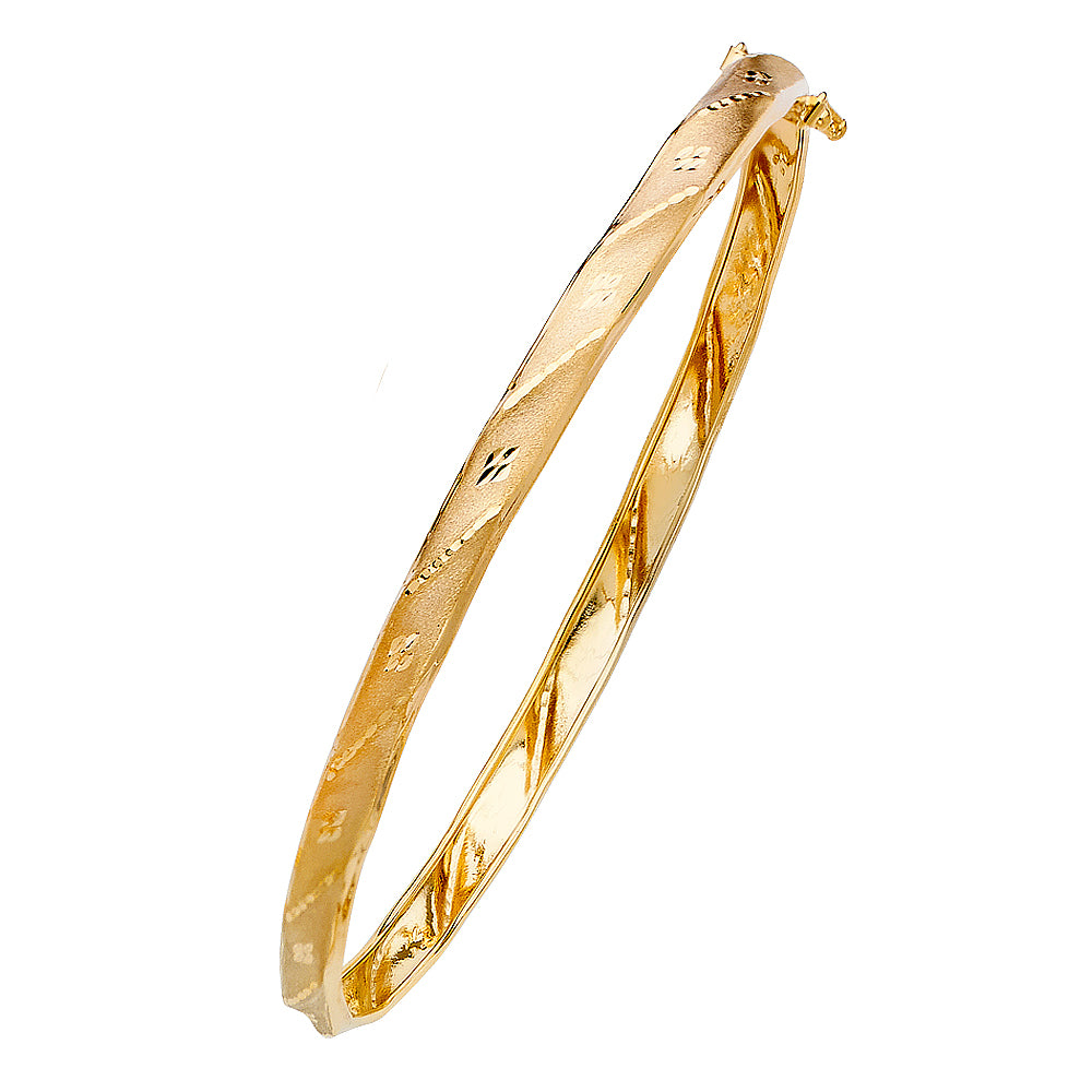 14K Yellow Gold Flexible Bangle