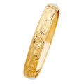 14K Yellow Gold 12 mm Flexible Bangle
