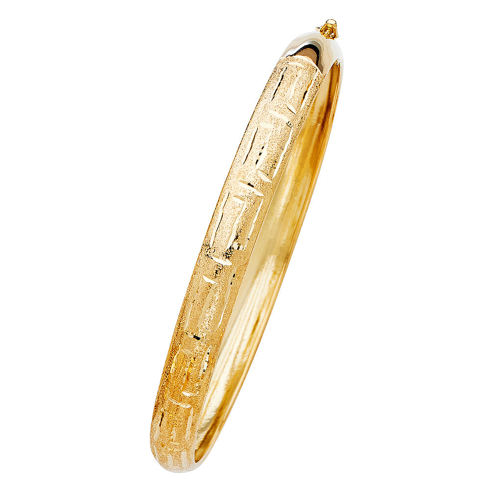 14K Yellow Gold 8 mm Flexible Bangle