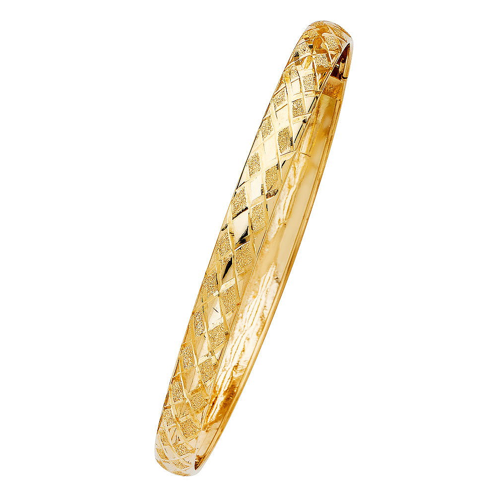 14K Yellow Gold 7 mm Flexible Bangle