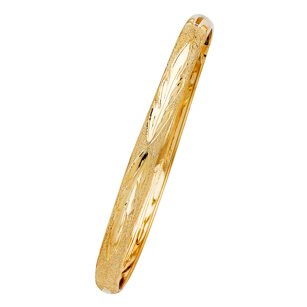 14K Yellow Gold 7 mm Flexible Bangle