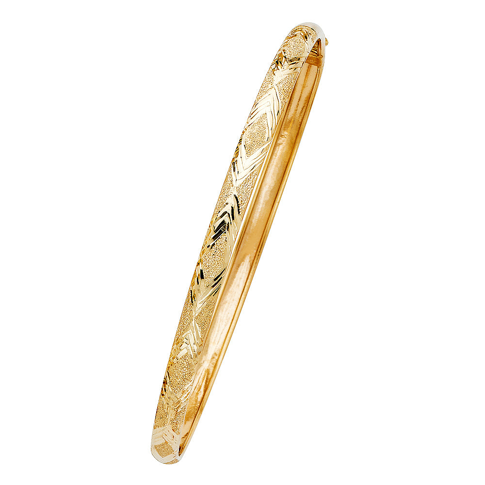 14K Yellow Gold 5 mm Flexible Bangle