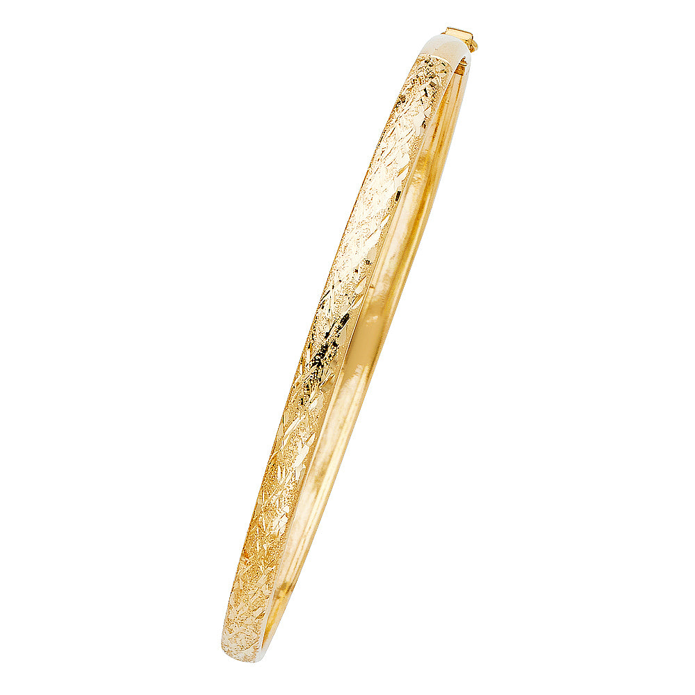 14K Yellow Gold 5 mm Flexible Bangle