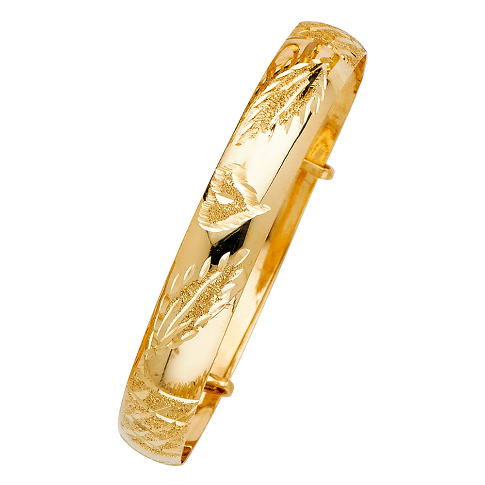 14K Yellow Gold Adjustable Bangle