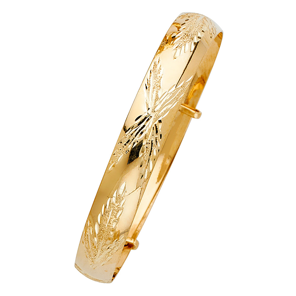 14K Yellow Gold Adjustable Bangle