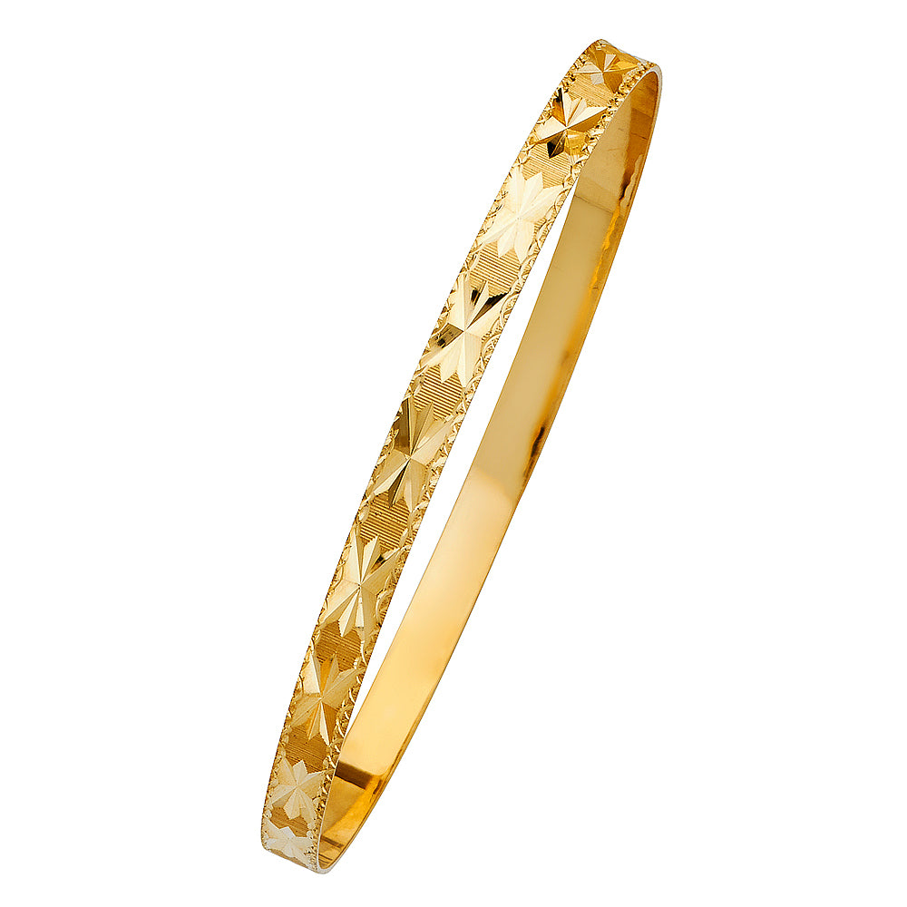 14K Yellow Gold 5 mm Solid Bangle