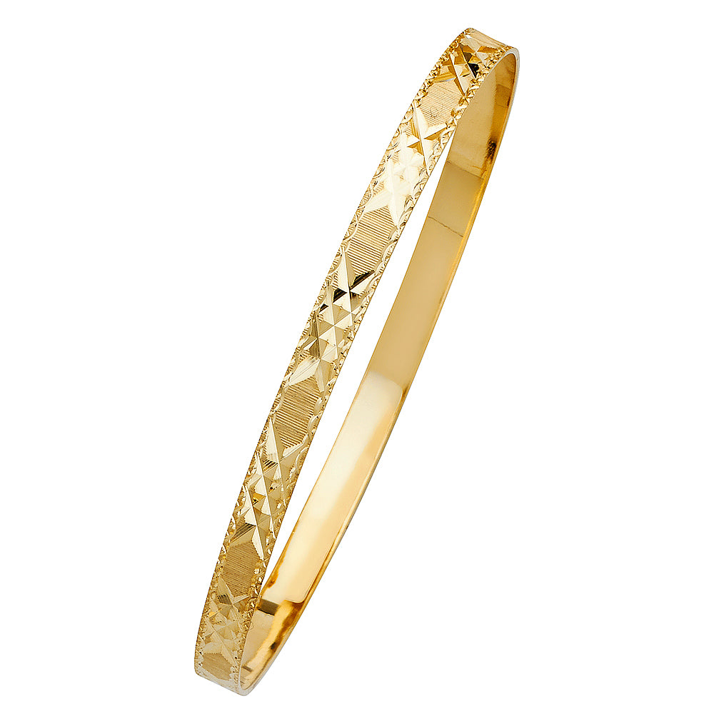 14K Yellow Gold 5 mm Solid Bangle