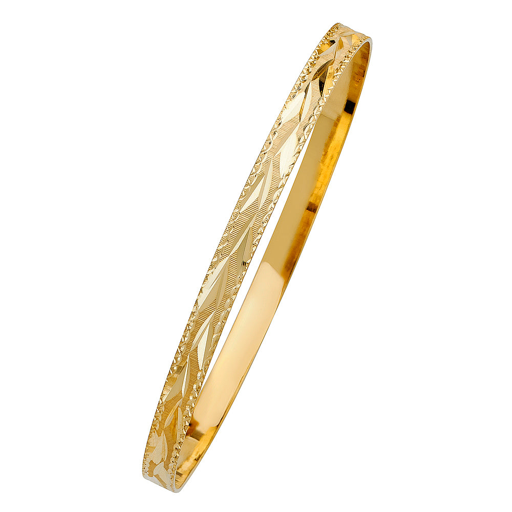 14K Yellow Gold 5 mm Solid Bangle