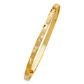 14K Yellow Gold 4 mm Solid Bangle
