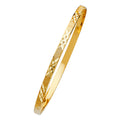 14K Yellow Gold 4 mm Solid Bangle