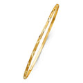 14K Yellow Gold 2 mm Solid Bangle