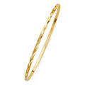 14K Yellow Gold 2 mm Solid Bangle