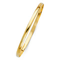 14K Yellow Gold 4 mm Solid Bangle
