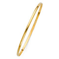 14K Yellow Gold 2 mm Solid Bangle