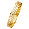 14K Yellow Gold 7 Days Solid Bangle