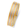 14K Yellow White Rose Gold 7 Days Hollow Bangle
