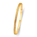 14K Yellow Gold 3.5 mm Solid Bangle