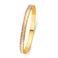 14K Yellow White Rose Gold 6 mm Solid Bangle