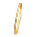14K Yellow White Rose Gold 3.5 mm Solid Bangle