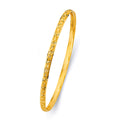 14K Yellow Gold 3.7 mm Conc Half Dome Solid Bangle