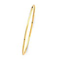 14K Yellow Gold 1.5 mm Light Plain Bangle