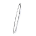 14K White Gold 1.5 mm Light Plain Bangle