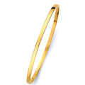 14K Yellow Gold 3 mm Square Hollow Bangle.25