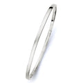 14K White Gold 3 mm Square Hollow Bangle.25
