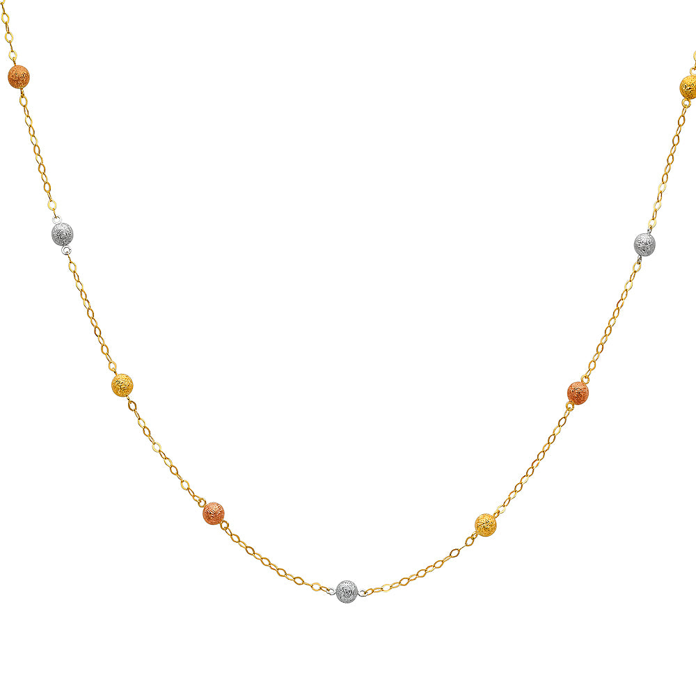 14K Yellow White Rose Gold Fancy Necklace (NK37)