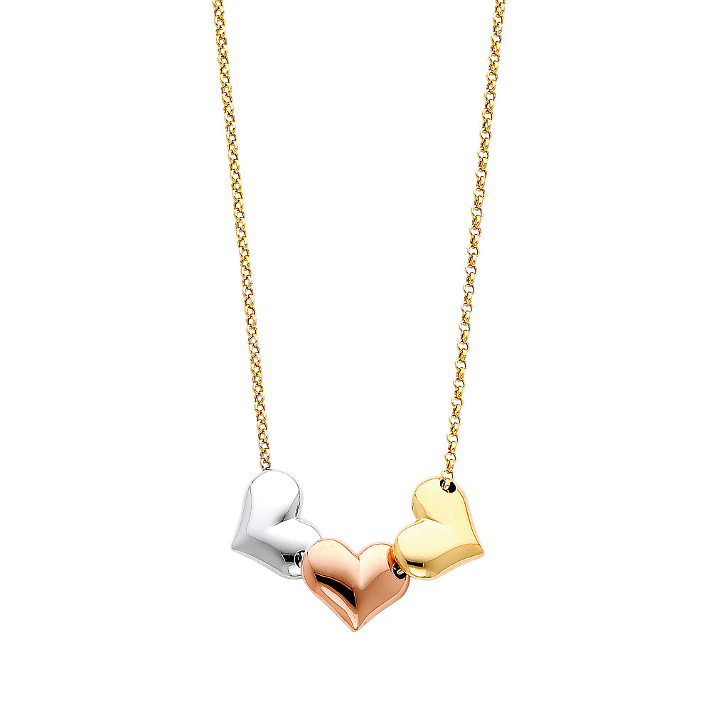 14K Yellow White Rose Gold Light Hanging Necklace (NK69)