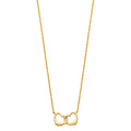 14K Yellow Gold Together Heart Necklace