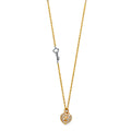 14K Two Tone Gold Heart Necklace (NK116)