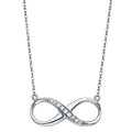 14K White Gold Infinity CZ Necklace