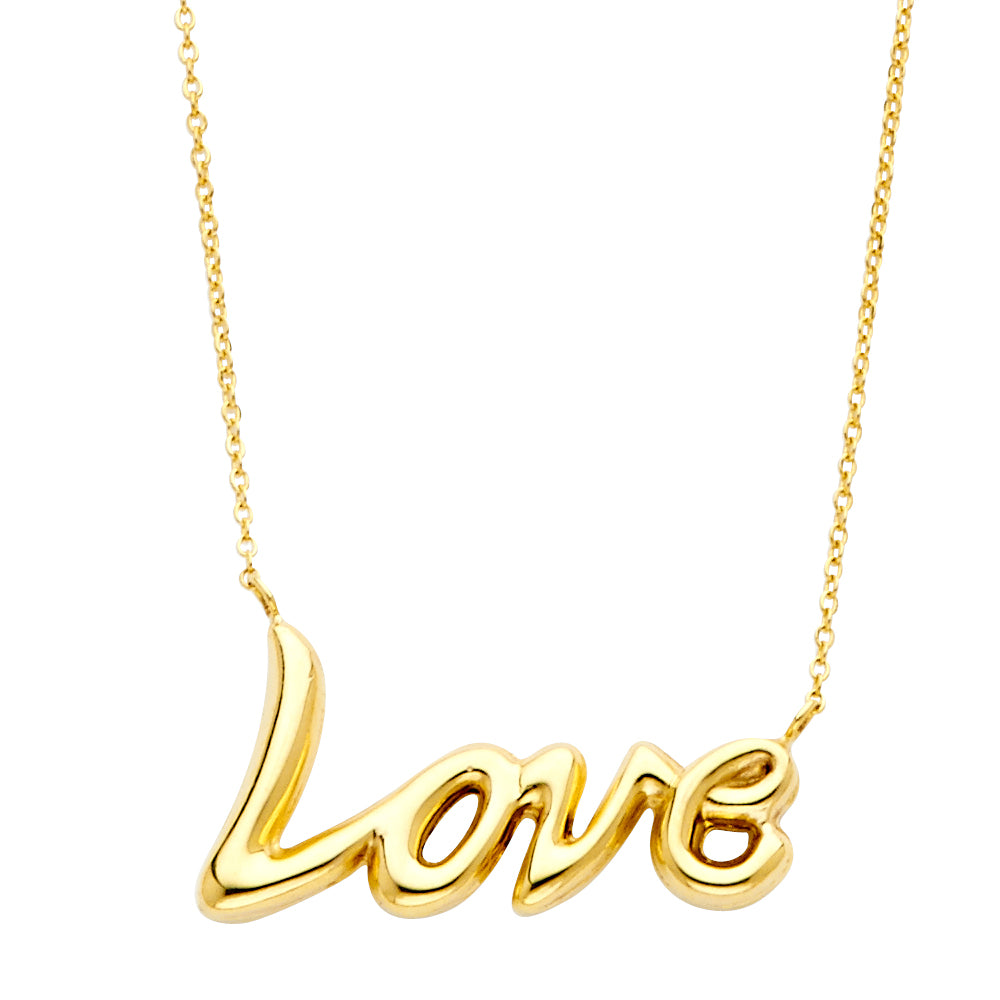 14K Yellow Gold Love Necklace