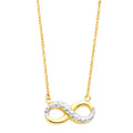 14K Two Tone Gold Infinity Necklace