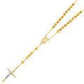 14K Yellow Gold 6 mm Disco Ball Rosa-Necklace 26 inch