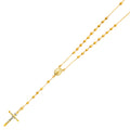 14K Yellow Gold 4 mm Disco Ball Rosa-Necklace 26 inch