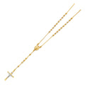 14K Yellow Gold 4 mm Moon Ball Rosa-Necklace 26 inch
