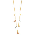 14K Yellow White Rose Gold Lucky Chain Necklace