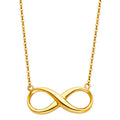 14K Yellow Gold Infinity Necklace
